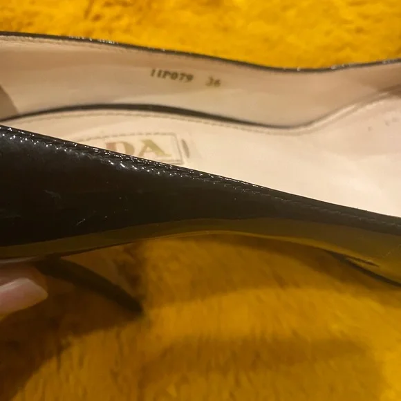 Prada semi round toe heels size 36 used condition - Picture 6 of 16